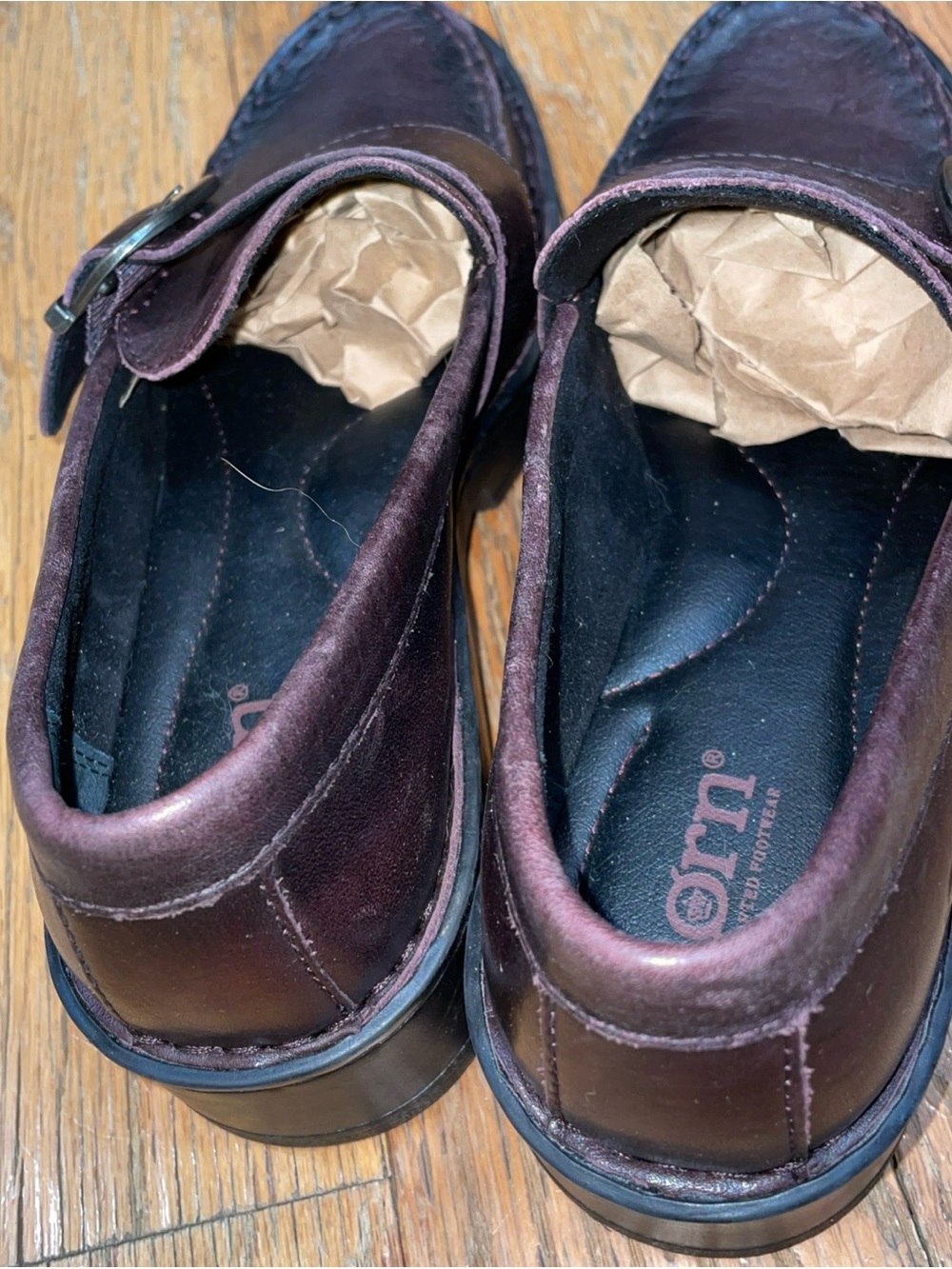 Born Contessa Loafers Womens Burgundy Brown Leather Slip-On Comfort Shoes 6 NEW - Picture 2 of 7